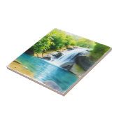 serene waterval tegeltje (Zijkant)