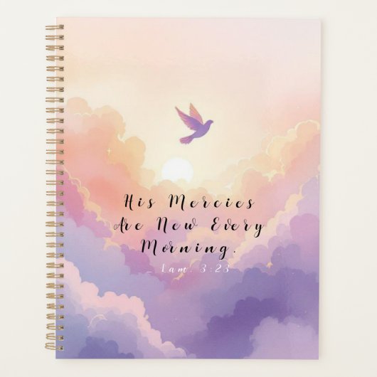 Serene Waterverf Duif Gebed & Geloof Planner (Voorkant)