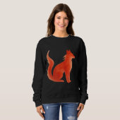 Serene Waterverf Fox Illustration Trui (Voorkant volledig)