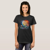 Serene Waterverf Jupiter en Moons Artistic T-shirt (Voorkant volledig)