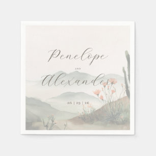 Serene Waterverf Landschap in Pasteltinten Servet