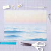 Serene Waterverf Oceaan met zachte golven Tissuepapier (Craft)