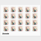Serene Waterverf Otter Portret Vierkante Sticker (Vel)