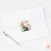 Serene Waterverf Otter Portret Vierkante Sticker (Envelop)