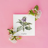 Serene Waterverf smeerwortel, op maat Feestdagenkaart