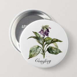Serene Waterverf smeerwortel, op maat Ronde Button 7,6 Cm