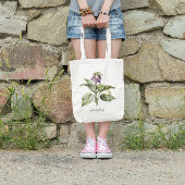 Serene Waterverf smeerwortel, op maat Tote Bag
