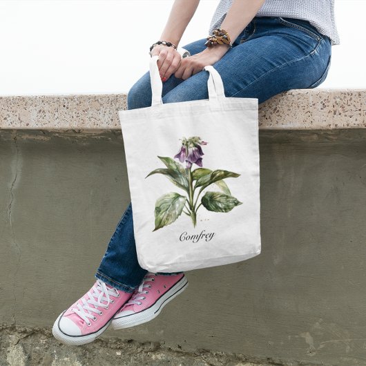 Serene Waterverf smeerwortel, op maat Tote Bag