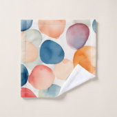 Serene Waterverf Stippen Bad Handdoek (Wasdoekje)