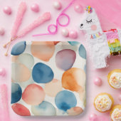 Serene Waterverf Stippen Papieren Bordje (Feest)