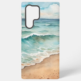 Serene Waterverf Strandgolven - Ocean Vibes Samsung Galaxy Hoesje