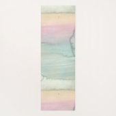 Serene Waterverf Wash Abstracte zonsopgang Yogamat (Achterkant)
