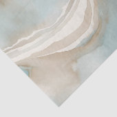 Serene Waterverf Wassen met Sky Blue Tissuepapier (Detail)
