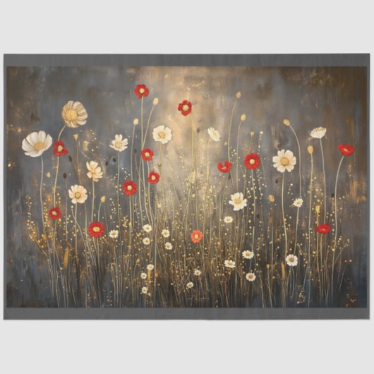 Serene weidebloemen bij nacht S4 ontkoppeling Tissuepapier (Voorkant)