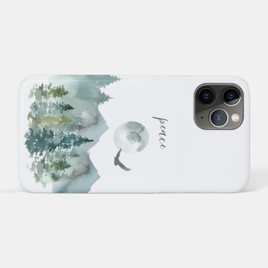 Serene White Mountain Landschap Vrede Case-Mate iPhone Case (Achterkant (horizontaal))