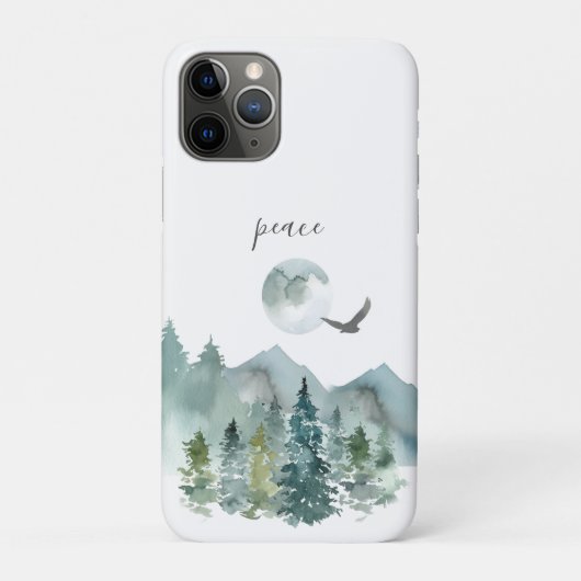 Serene White Mountain Landschap Vrede Case-Mate iPhone Case (Achterkant)