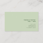 Serene White Rose Bloom Misty Mountain Lake Zen Visitekaartje (Achterkant)