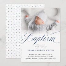 Serene White Script Doop Foto Ontwerp