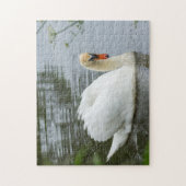 Serene White Swan Jigzaag Puzzle Legpuzzel (Verticaal)