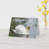 Serene White Swan Sympathcard Kaart (Gele Bloem)