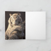 Serene White Tiger Kaart – Comfort & Reflectie (Binnen)