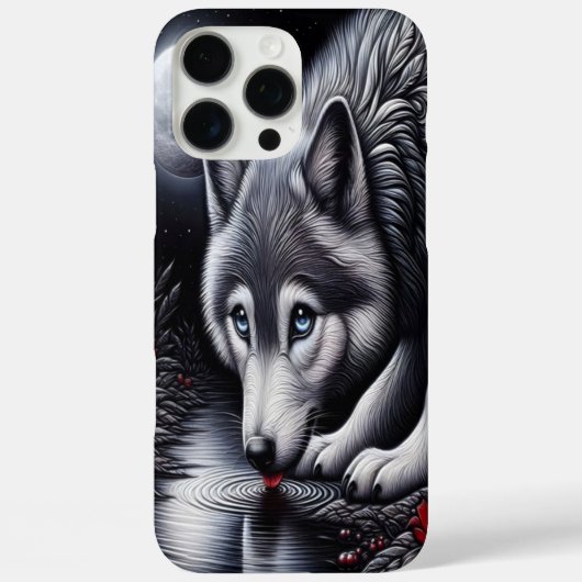 Serene White Wolf Scene Case-Mate iPhone Case (Achterkant)