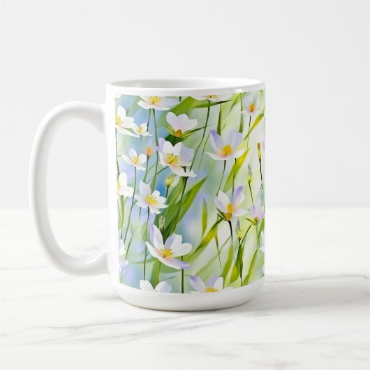 Serene Wildflower Klassieke Mok (Links)