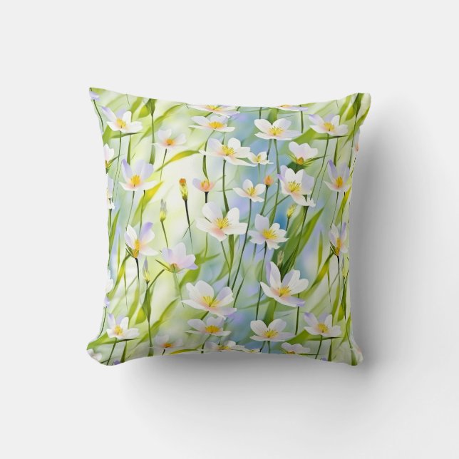 Serene Wildflower   Kussen (Voorkant)