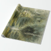 Serene Wilgenboom Reflectie Natuur Kunst (10) Cadeaupapier (Uitgerold)