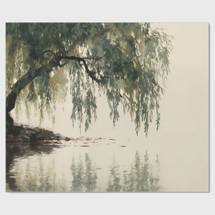 Serene Wilgenboom Reflectie Natuur Kunst (11) Cadeaupapier