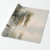 Serene Wilgenboom Reflectie Natuur Kunst (13) Cadeaupapier (Uitgerold)