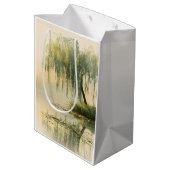 Serene Wilgenboom Reflectie Natuur Kunst (1) Medium Cadeauzakje (Achterkant Gekanteld)