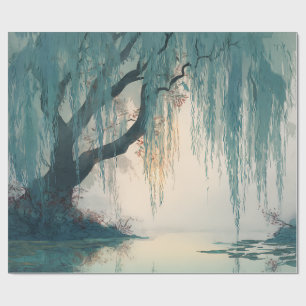 Serene Wilgenboom Reflectie Natuur Kunst (3) Cadeaupapier