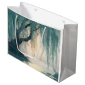 Serene Wilgenboom Reflectie Natuur Kunst (3) Groot Cadeauzakje (Voorkant Gekanteld)