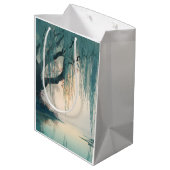 Serene Wilgenboom Reflectie Natuur Kunst (3) Medium Cadeauzakje (Achterkant Gekanteld)