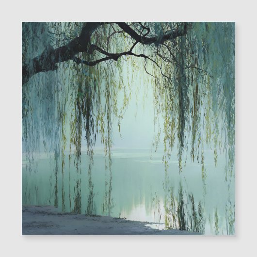 Serene Wilgenboom Reflectie Natuur Kunst (4) (Voorkant)