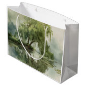 Serene Wilgenboom Reflectie Natuur Kunst (5) Groot Cadeauzakje (Achterkant Gekanteld)