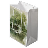 Serene Wilgenboom Reflectie Natuur Kunst (5) Medium Cadeauzakje (Voorkant Gekanteld)