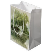 Serene Wilgenboom Reflectie Natuur Kunst (5) Medium Cadeauzakje (Achterkant Gekanteld)