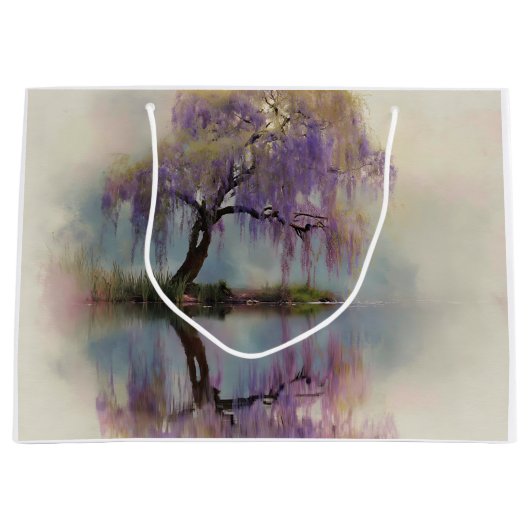 Serene Wilgenboom Reflectie Natuur Kunst (6) Groot Cadeauzakje (Voorkant)