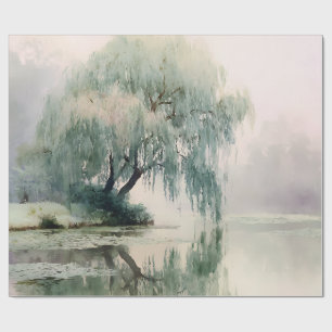 Serene Wilgenboom Reflectie Natuur Kunst (7) Cadeaupapier