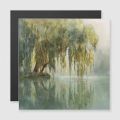 Serene Wilgenboom Reflectie Natuur Kunst (8) (Voorkant / Achterkant)