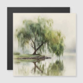 Serene Willow Tree Reflection Nature Art (12) (Voorkant / Achterkant)