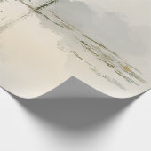 Serene Willow Tree Reflection Nature Art (2) Cadeaupapier (Hoek)