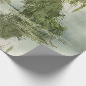 Serene Willow Tree Reflection Nature Art (5) Cadeaupapier (Hoek)