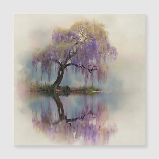 Serene Willow Tree Reflection Nature Art (6) (Voorkant)