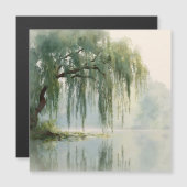 Serene Willow Tree Reflection Nature Art (9) (Voorkant / Achterkant)