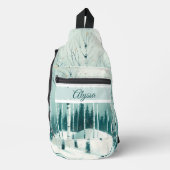 Serene Winter Birch Forest Sling Bag (Voorkant)