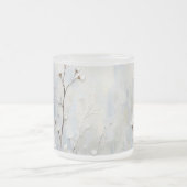 Serene Winter Blossoms Abstract Mug Matglas Koffiemok (Center)