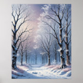 Serene winter bos kunst poster (Voorkant)